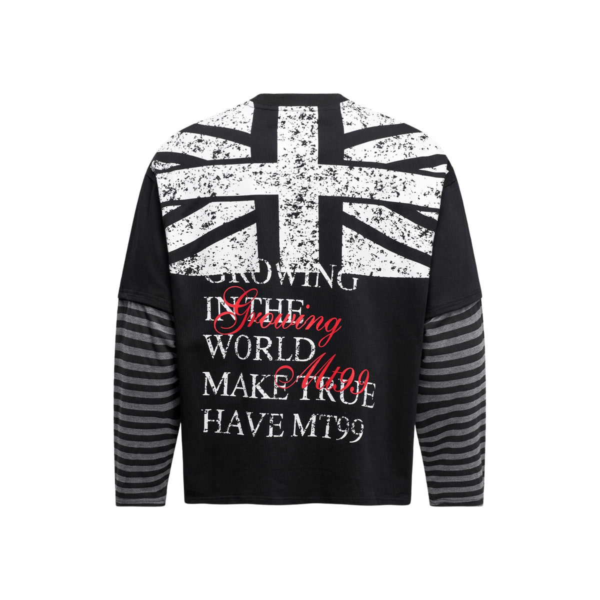 Madxmarx Layered Union Jack Graphic Long Sleeve Tee