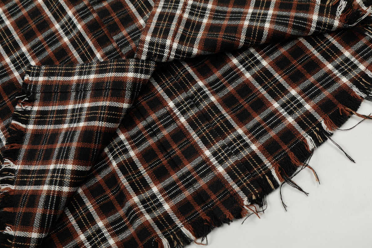 Madxmarx “Distressed Plaid Short Sleeve Shirt”