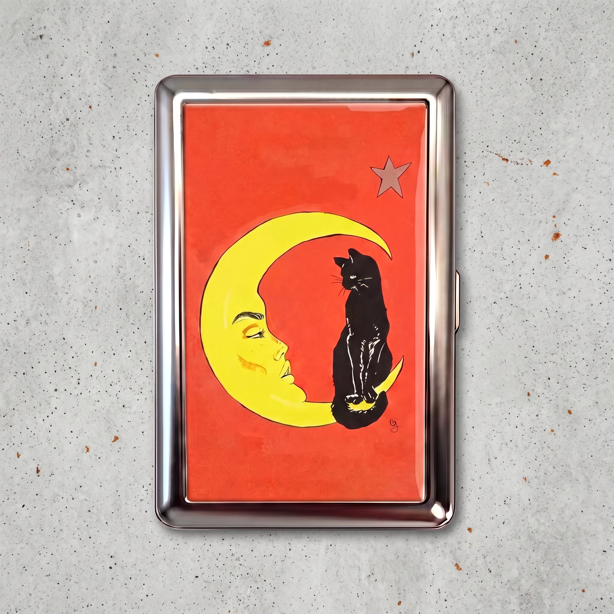 Crescent Cat Card case