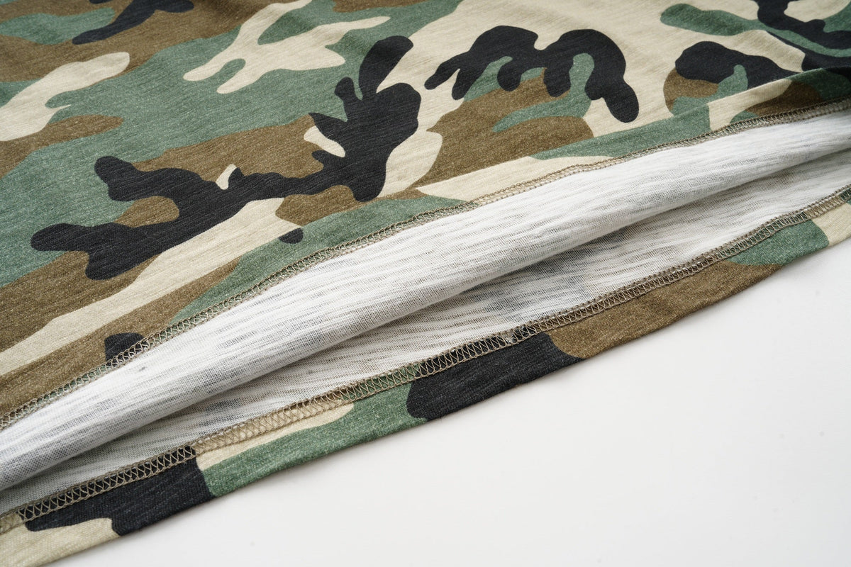 Madxmarx Layered Camo Graphic Long Sleeve Tee