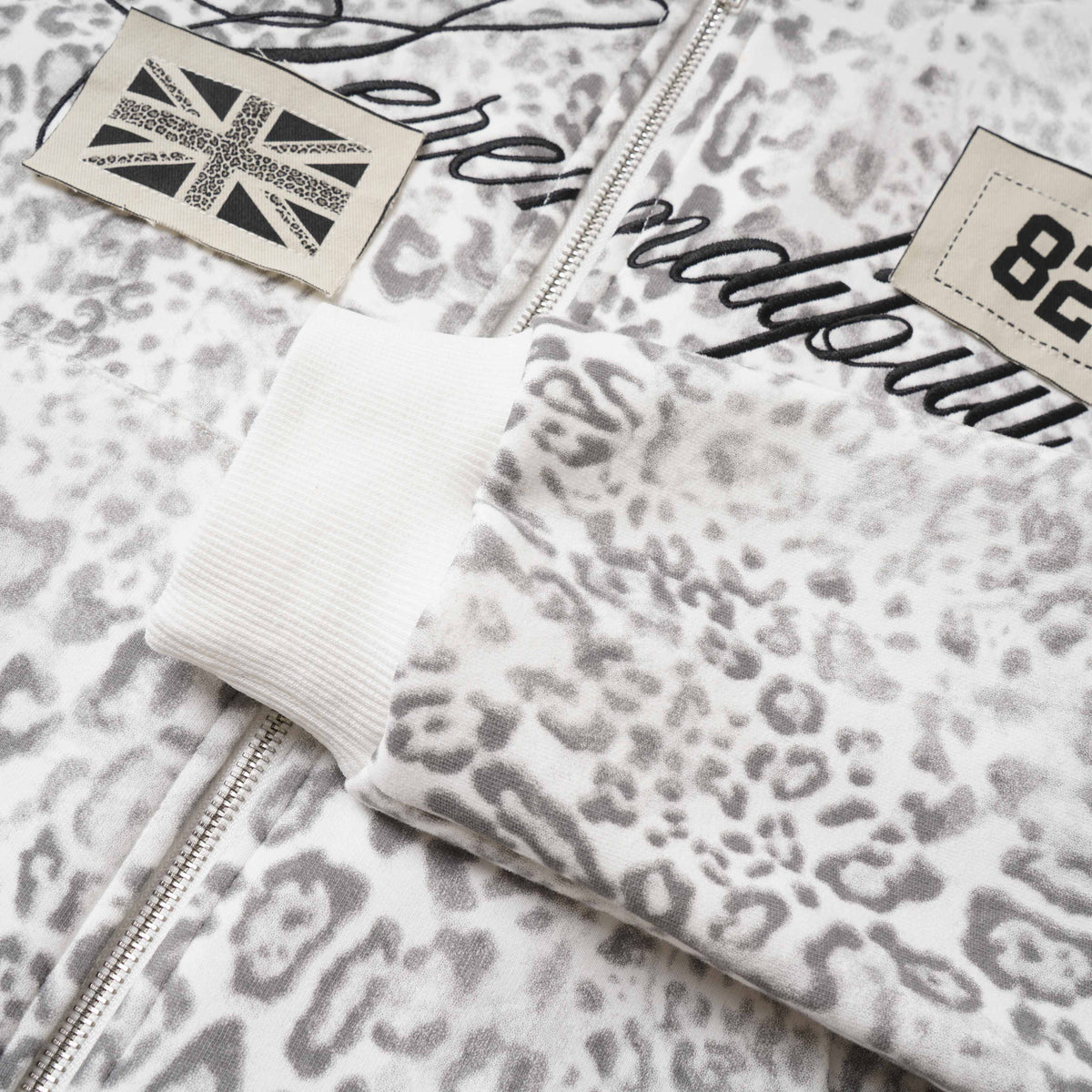 Madxmarx Leopard Print Zip-Up Hoodie