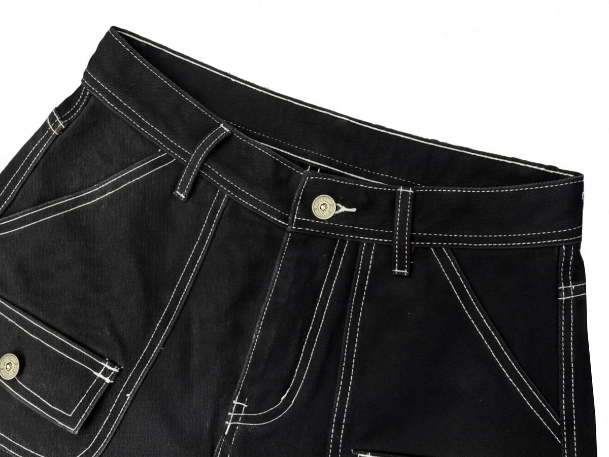 Madxmarx Angel Wing Graffiti Wide-Leg Jeans