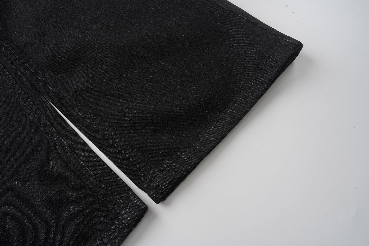 Jeans de pierna ancha con gráfico de bolsillo cruzado Madxmarx