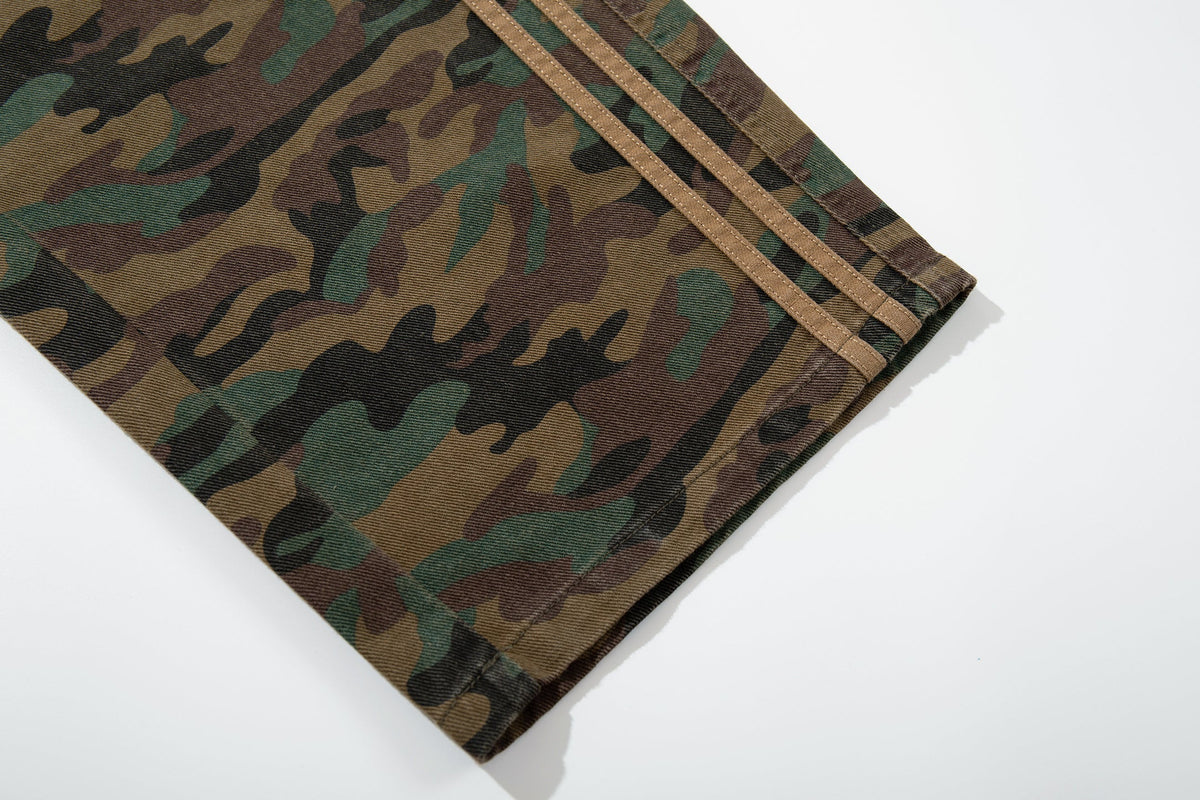 Madxmarx Camo-Stripe-Hose mit weitem Bein