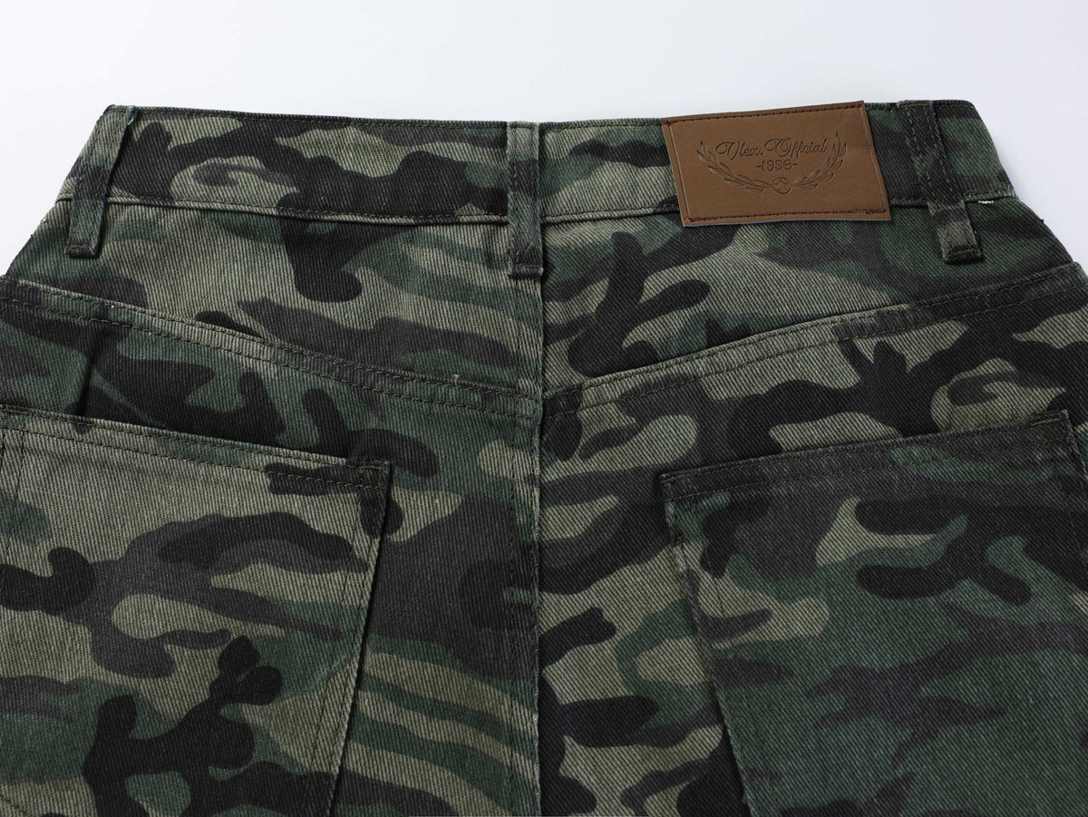 Madxmarx Camouflage Wide-Leg Jeans