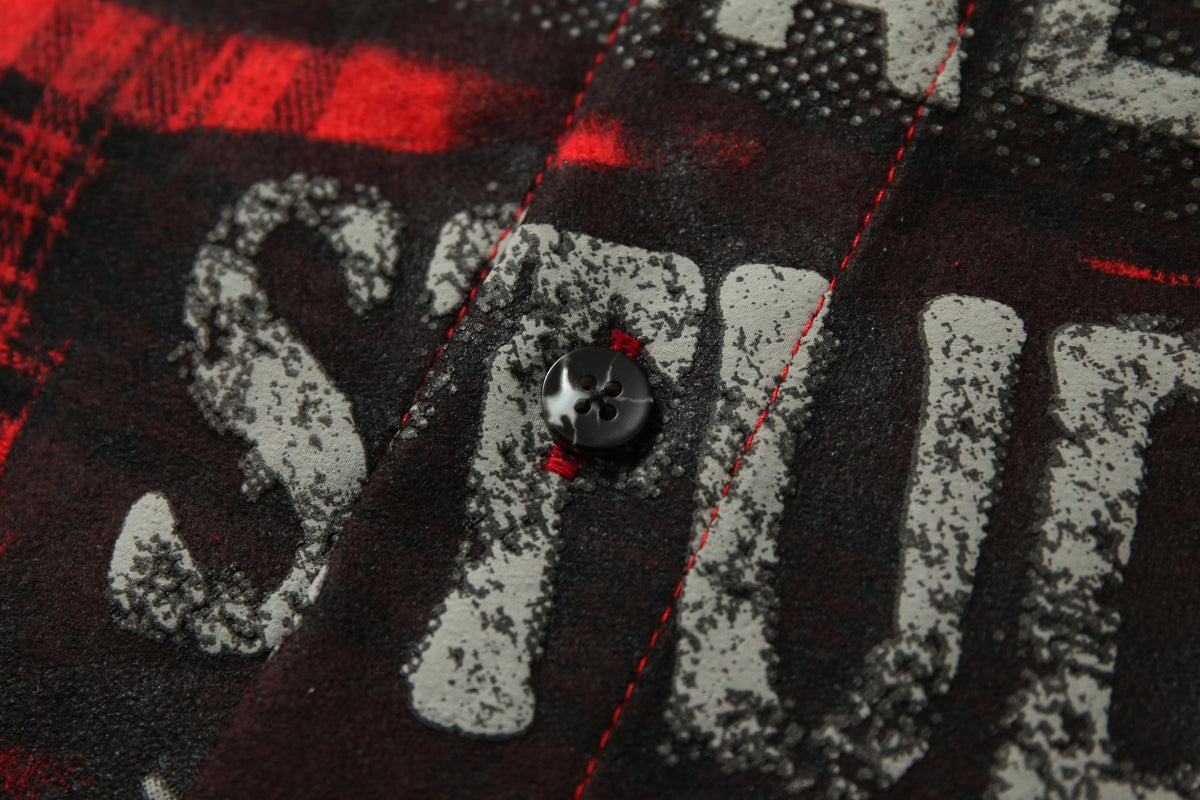 Madxmarx Punk Plaid Graphic Shirt