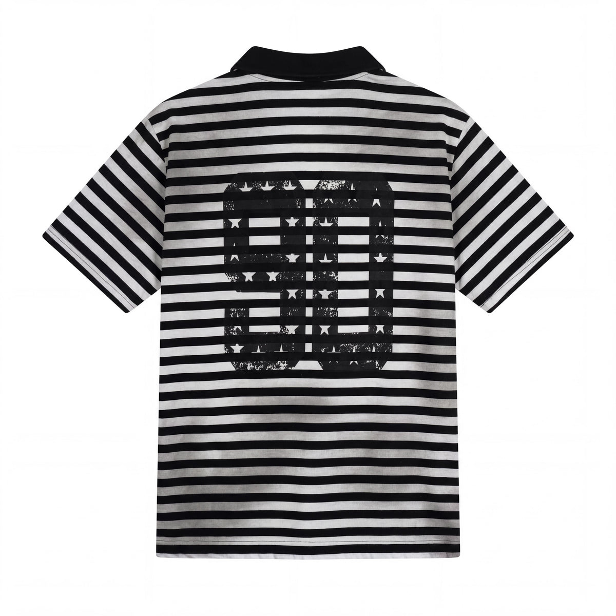 Madxmarx “Stripe Crest Polo Tee”
