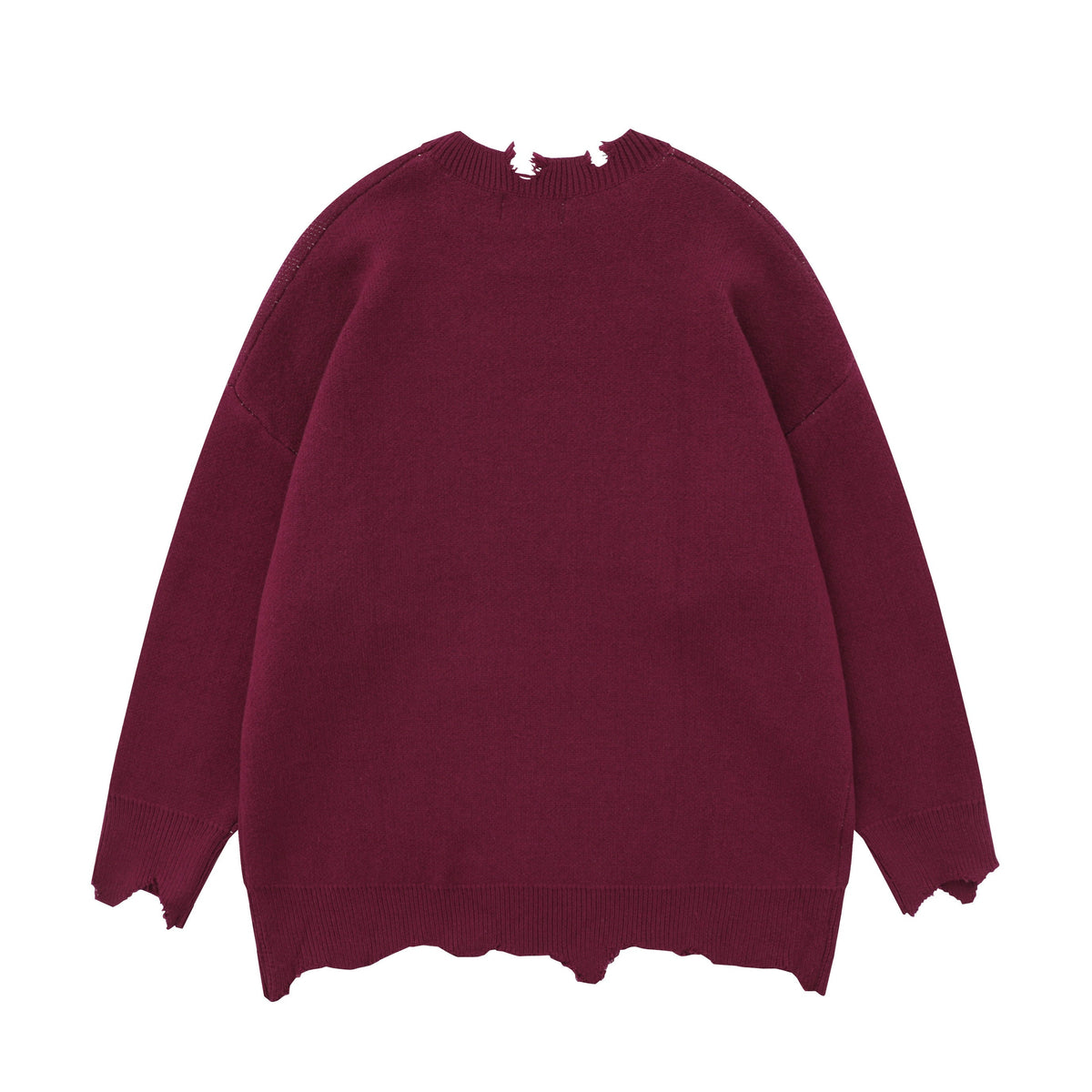 Madxmarx Flame Spider Distressed Knit Sweater