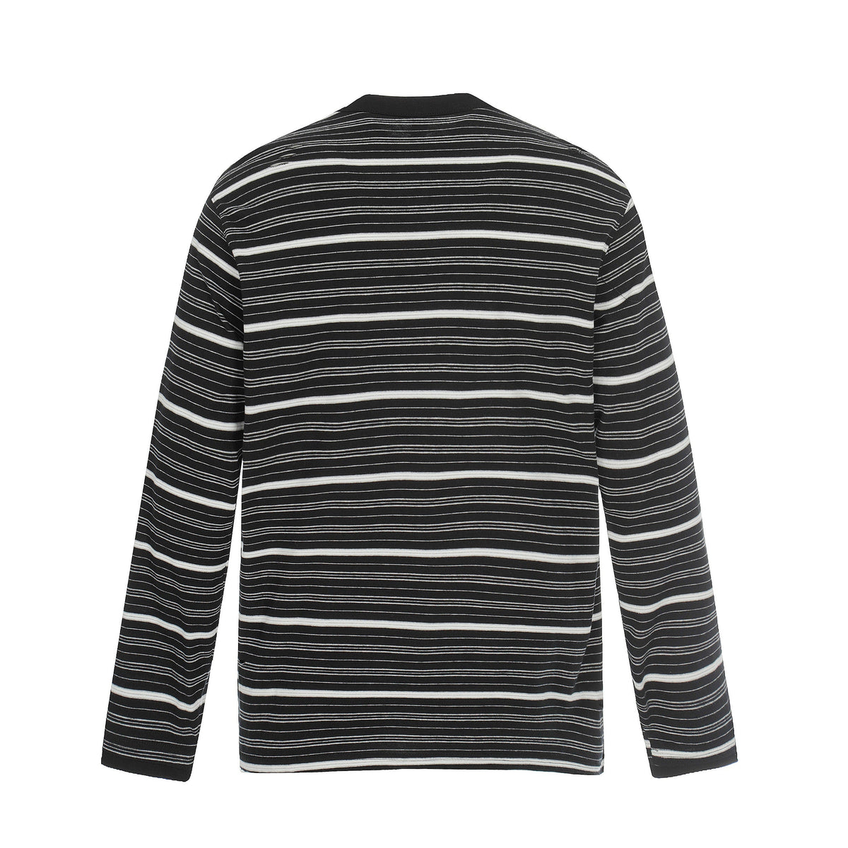 Madxmarx Striped Henley Long Sleeve Tee