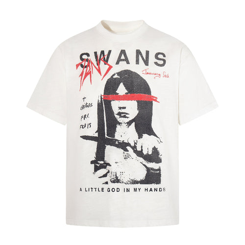 Camiseta gráfica “SINS” de Madxmarx - M / Blanco