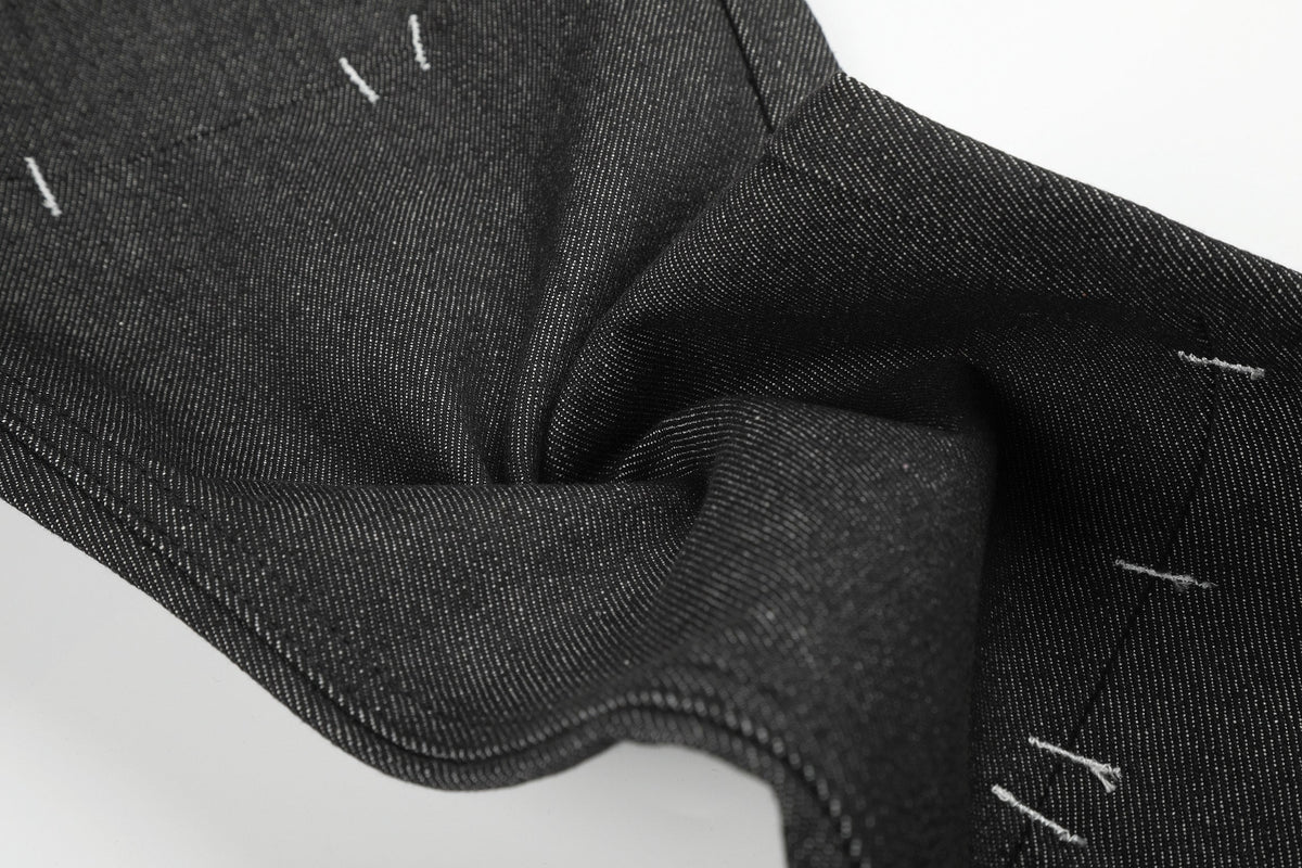 Madxmarx Stitched Detail Wide-Leg Jeans