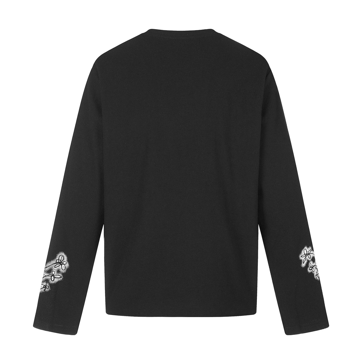 Madxmarx Vintage Skeleton Graphic Waffle Long Sleeve Tee