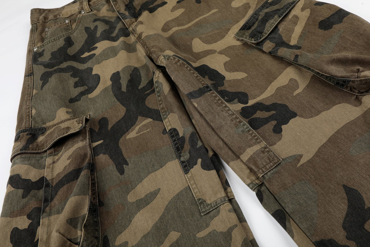Madxmarx Oversized Camo Cargo Jeans