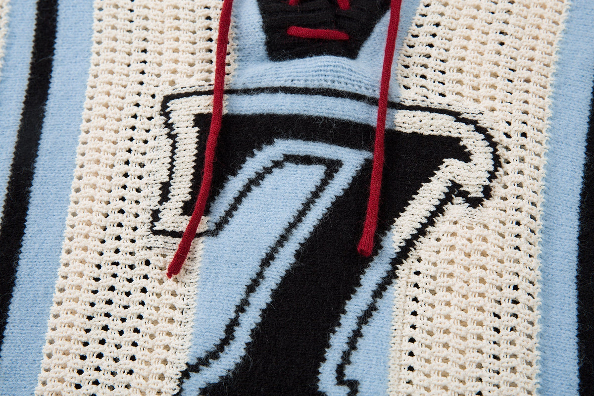 Madxmarx Varsity Stripe Knit Sweater