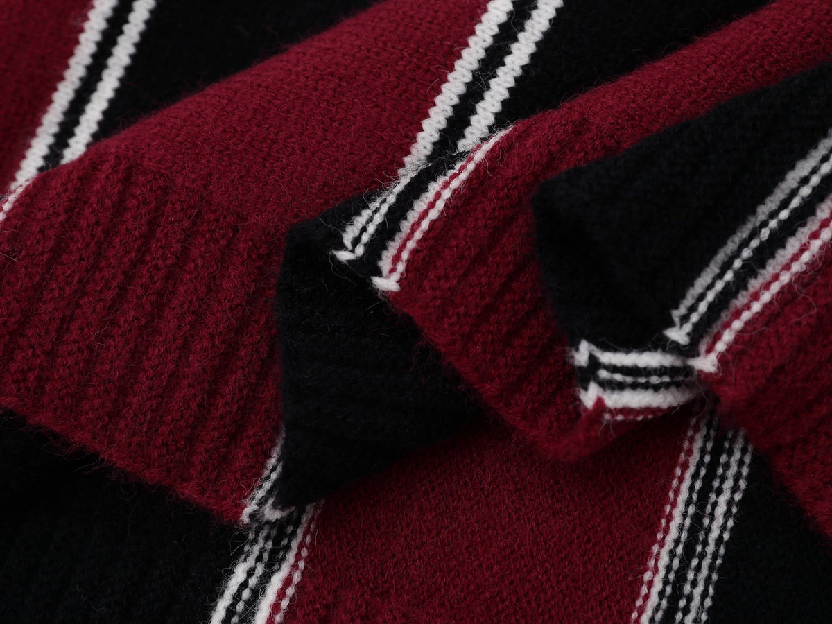 Madxmarx Collegiate Stripe Knit Sweater