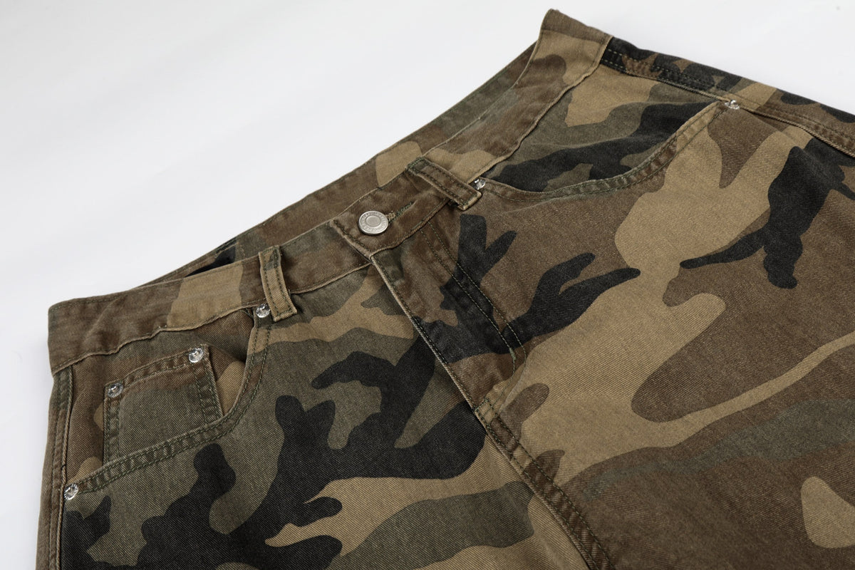 Madxmarx Oversized Camo Cargo Jeans