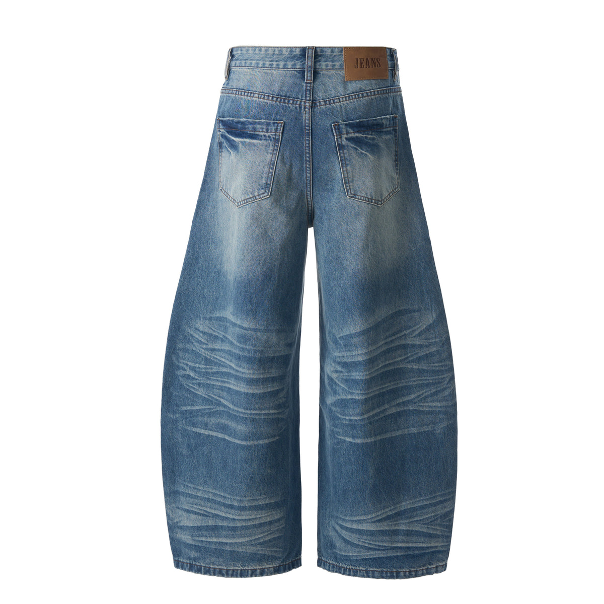 Madxmarx Distressed Wide-Leg Denim Jeans