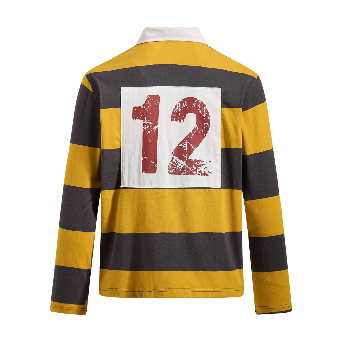 Madxmarx Varsity Stripe Graphic Rugby Long Sleeve