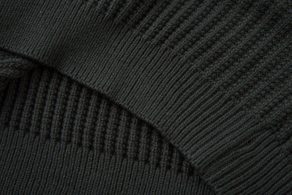 Madxmarx Minimalist Half-Zip Knit Sweater