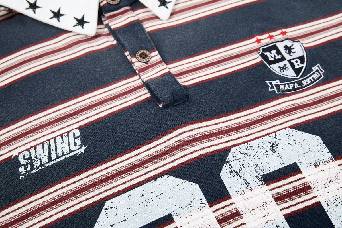 Madxmarx “Vintage Stripe Rugby Polo”
