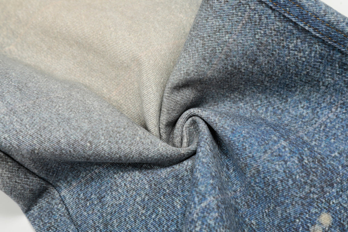 Calça Jeans com Estampa de Cinto de Tachas Madxmarx