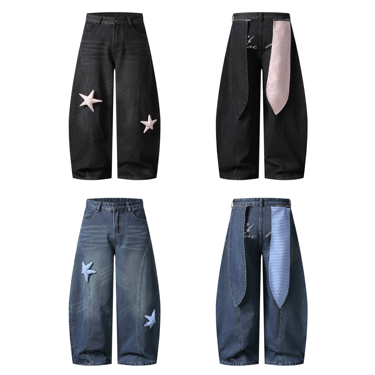 Pantalon en jean à patch étoile Madxmarx