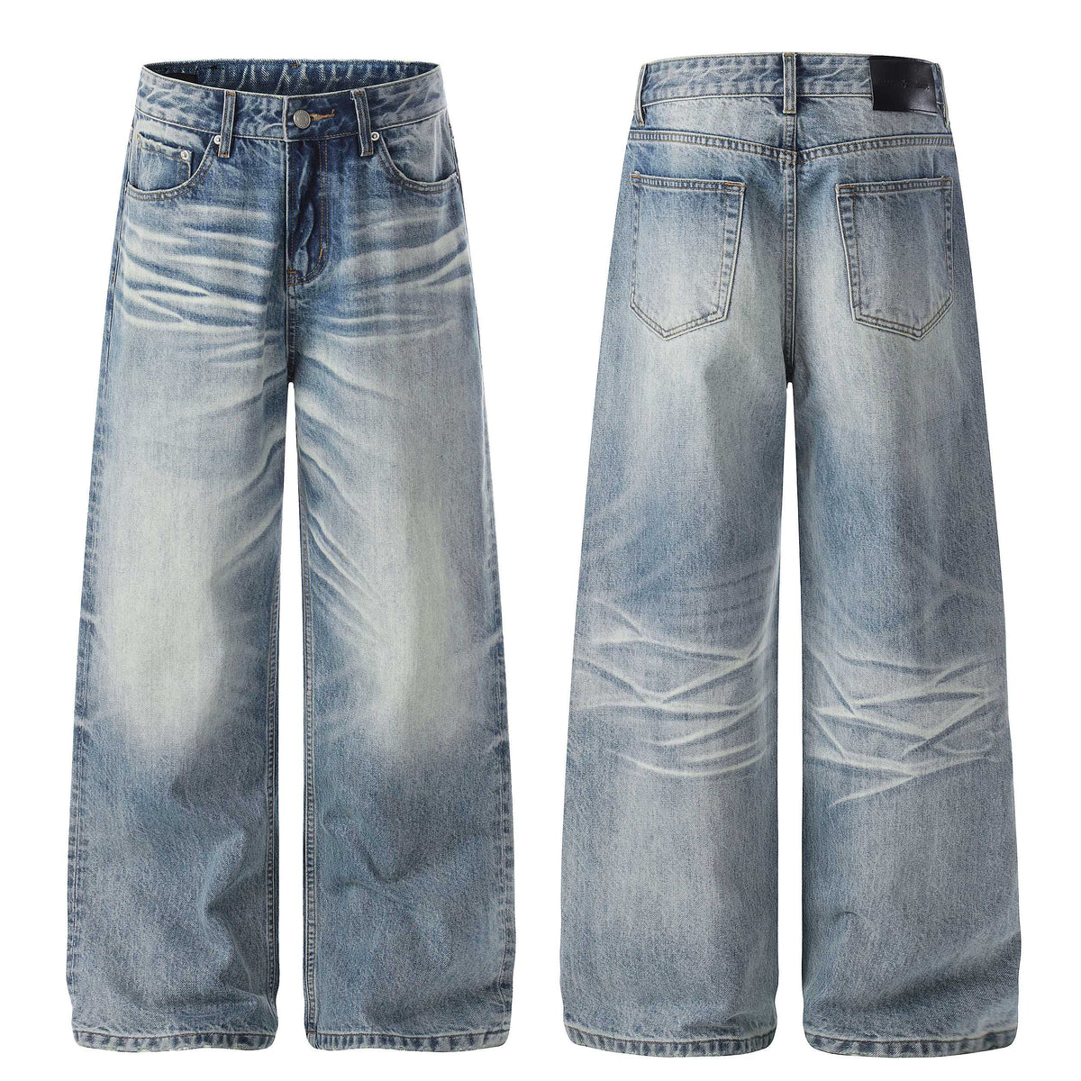 Madxmarx Light Wash Wide-Leg Jeans