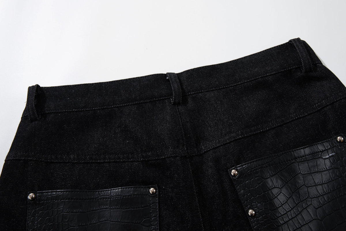 Pantalon en jean large à empiècements Madxmarx
