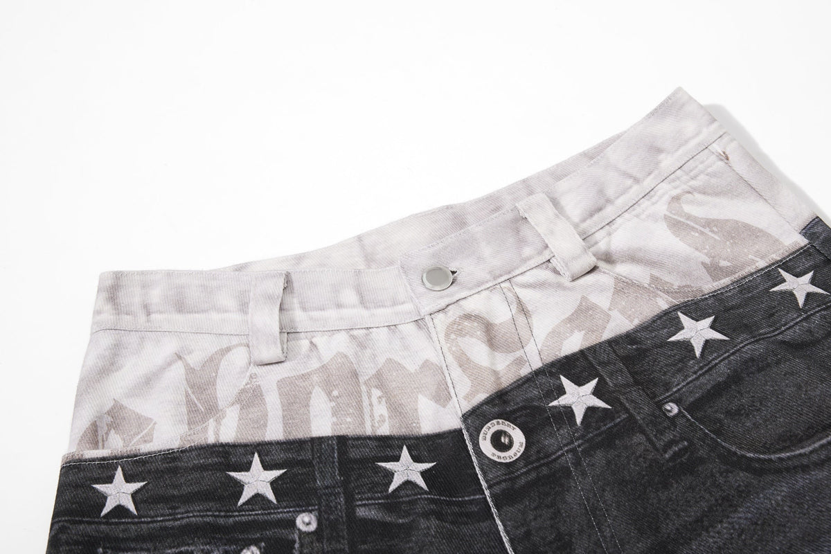 Madxmarx Layered Distressed Balloon Jeans