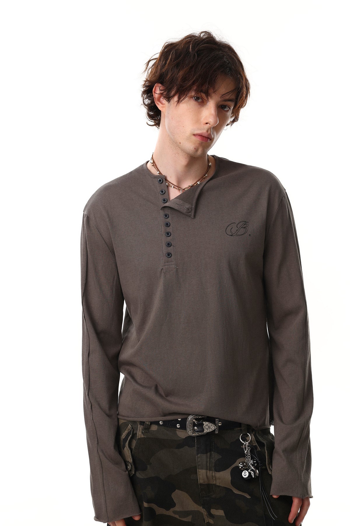 Madxmarx Classic Henley Long Sleeve Tee