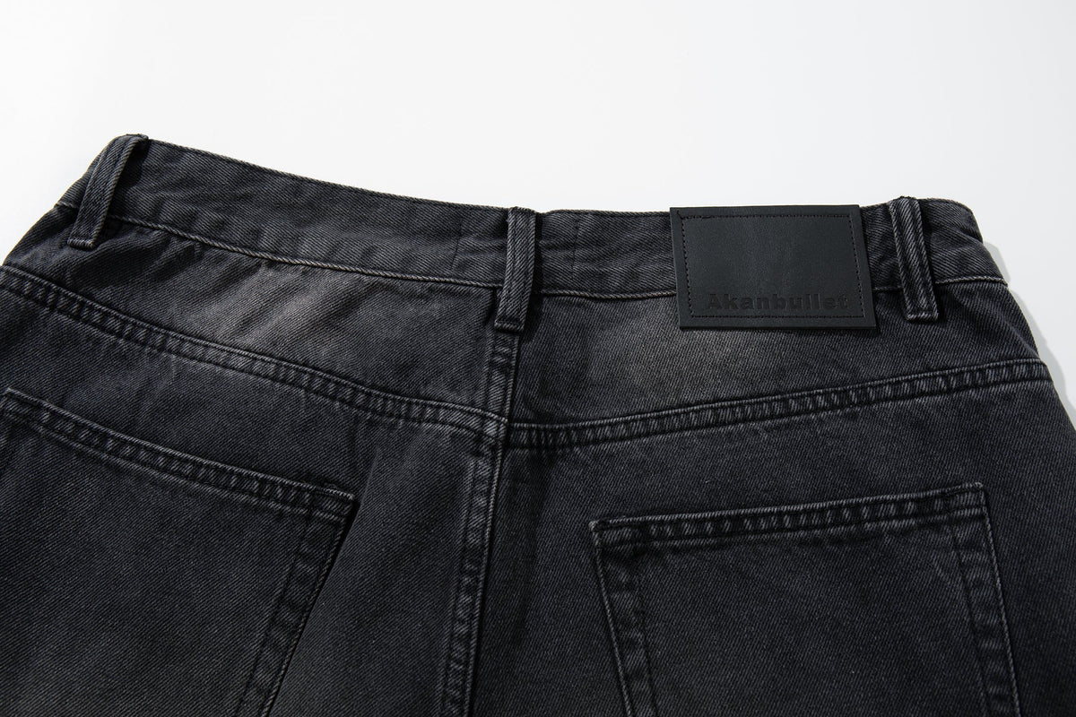Madxmarx Distressed Fade Wide-Leg Jeans
