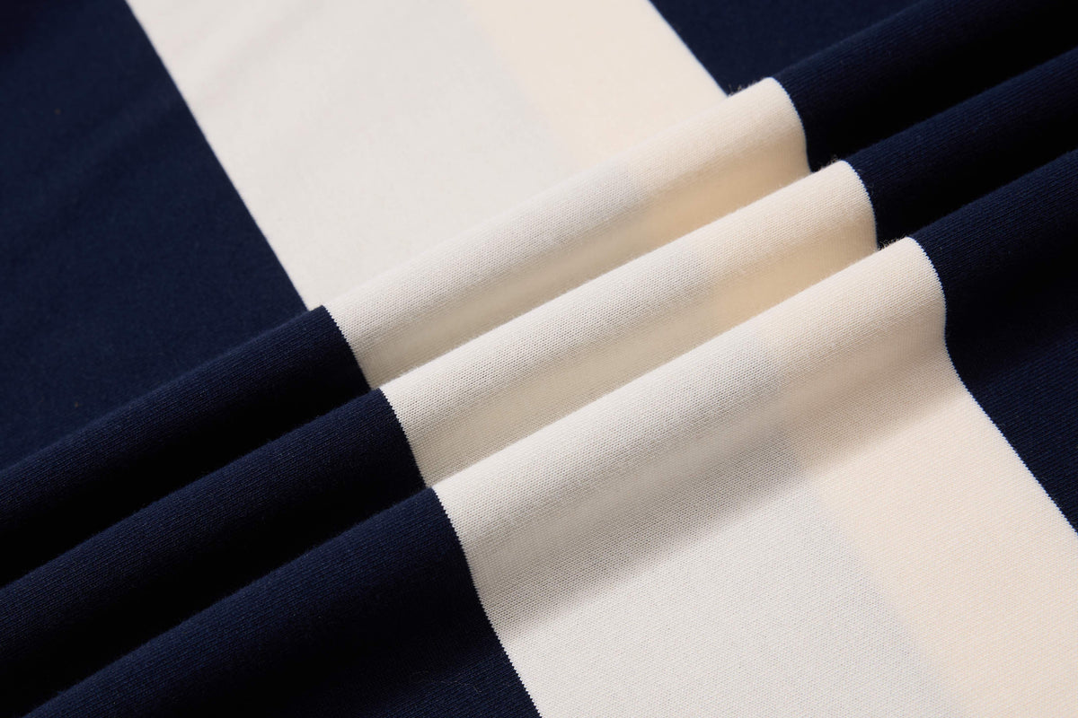Madxmarx Varsity Stripe Graphic Rugby Long Sleeve