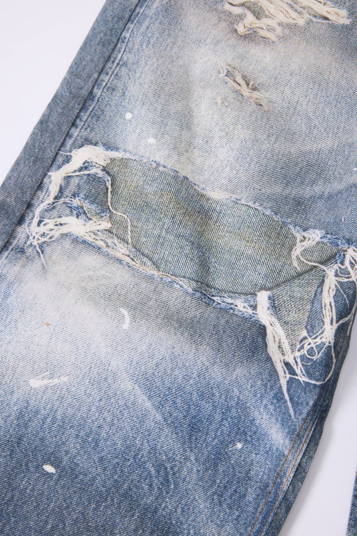 Madxmarx Layered Waist Distressed Jeans