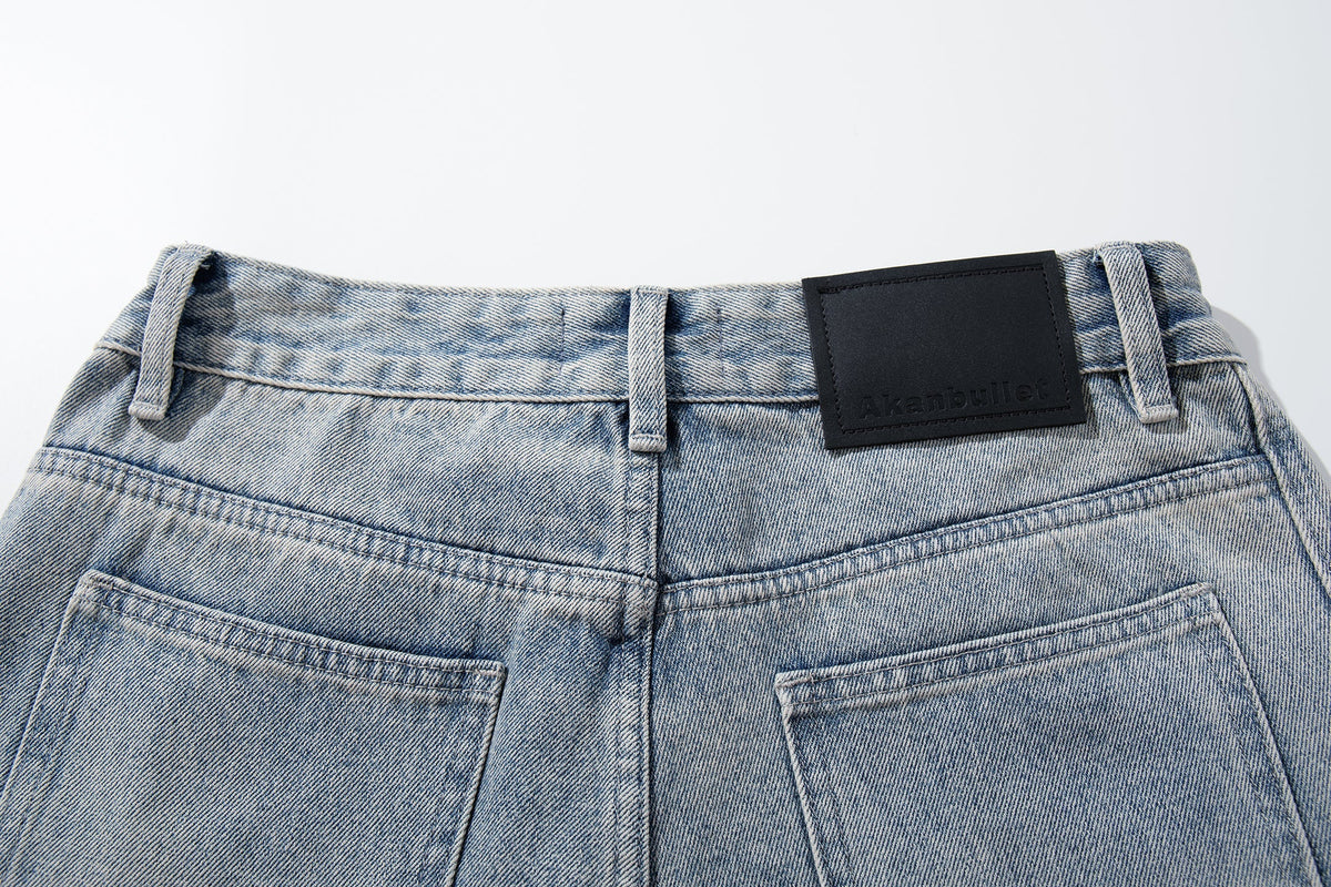 Madxmarx Heavy Whisker Destroyed Wide-Leg Jeans