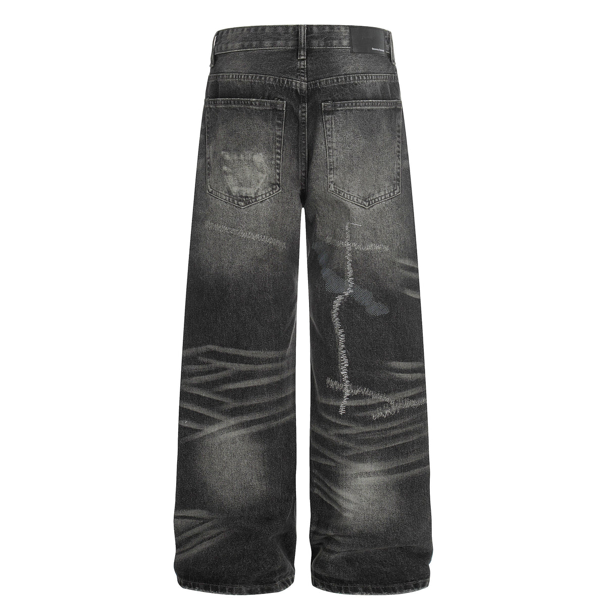Pantalon en jean délavé et vieilli Madxmarx