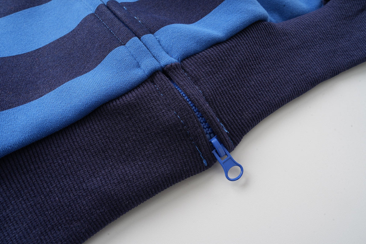 Madxmarx Striped Zip Hoodie