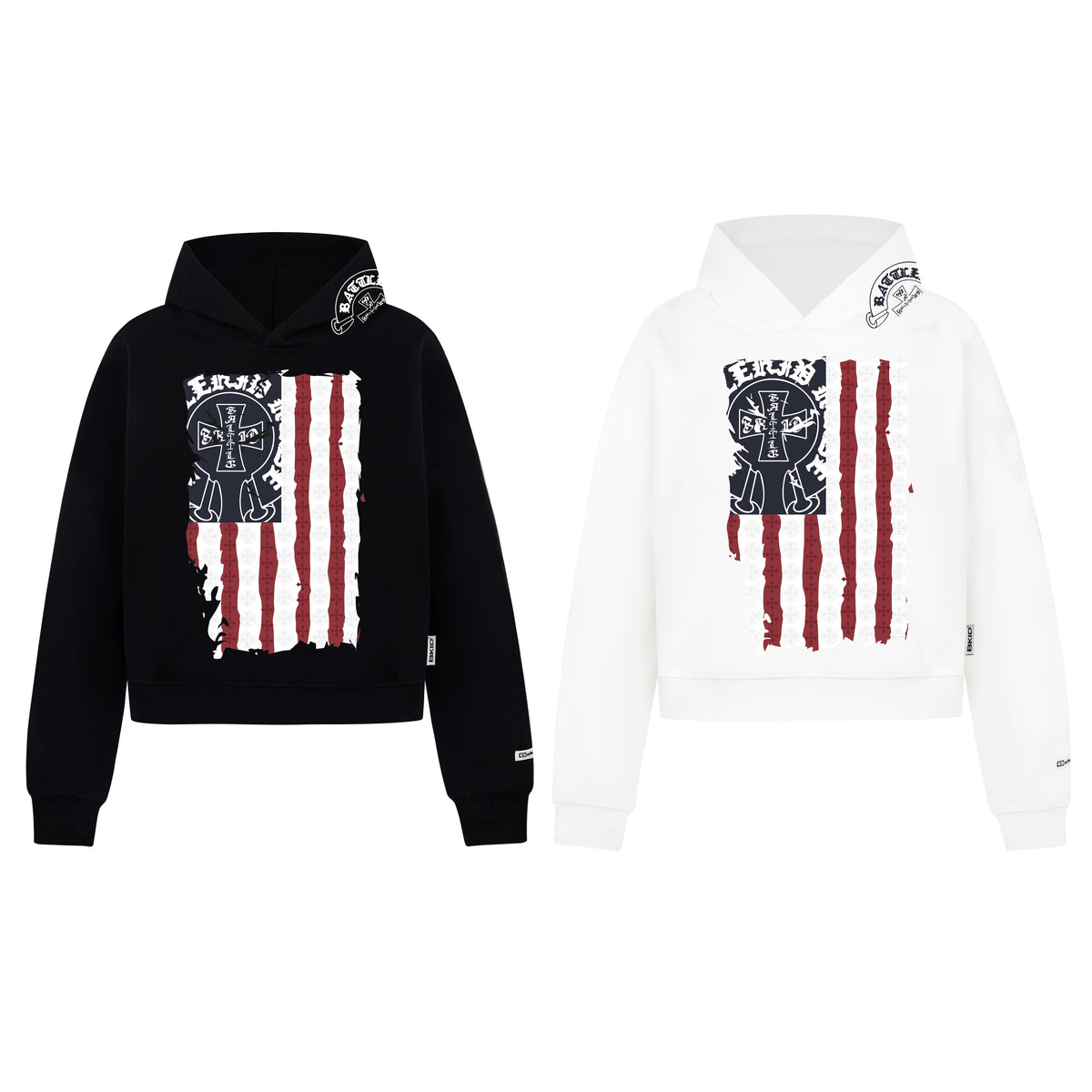 Madxmarx Graphic Flag Pullover Hoodie