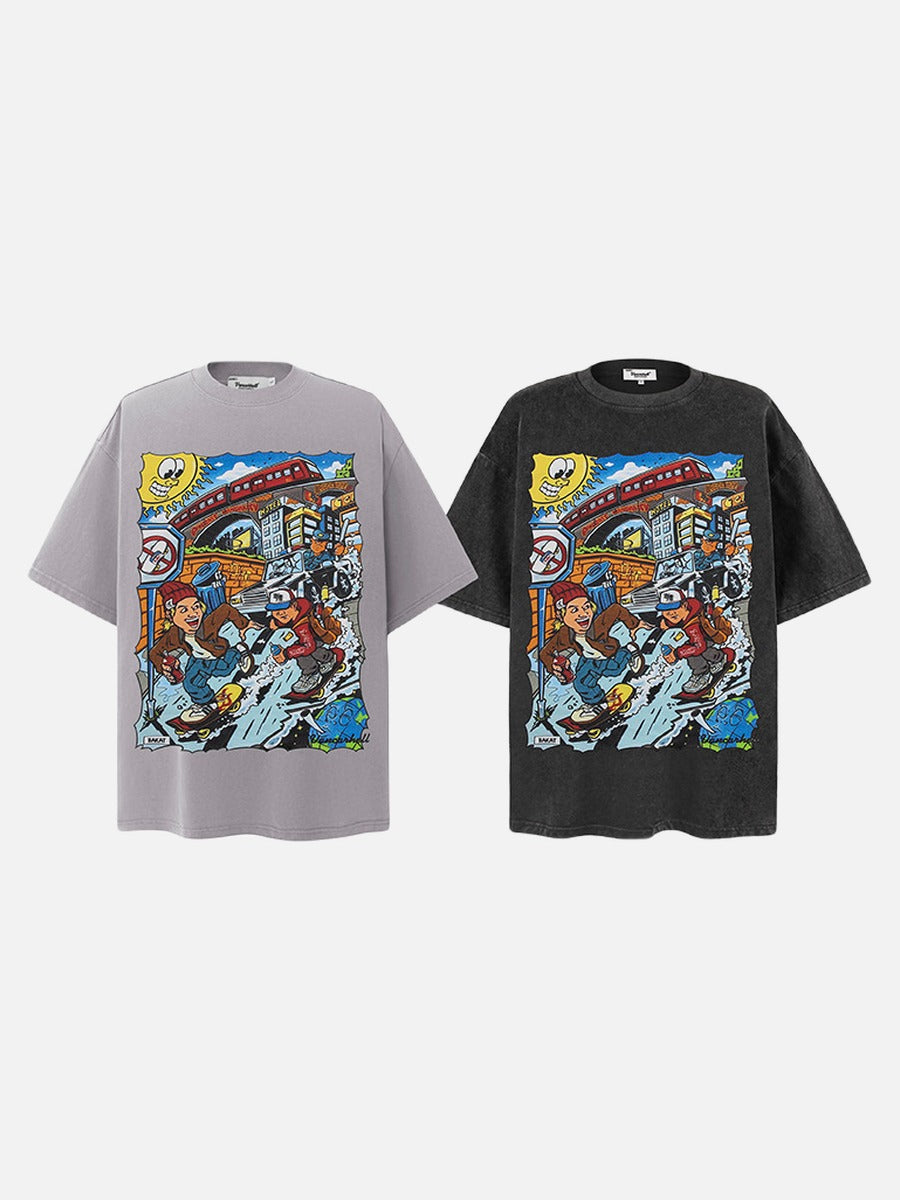 Oversized Face Graphic Tee