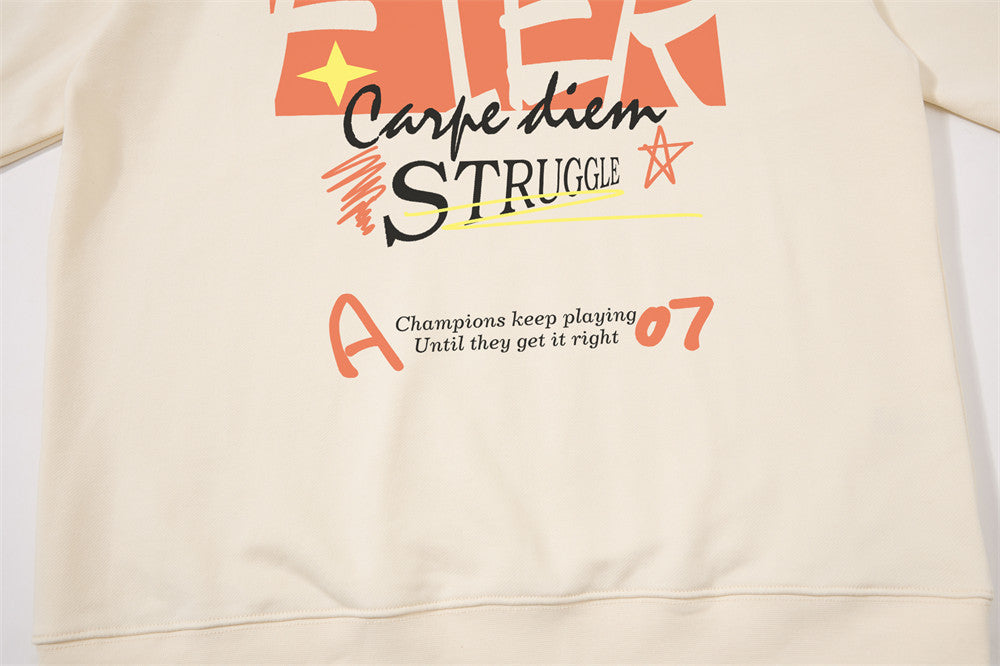 Abstract Graphic Oversized Crewneck Sweatshirt
