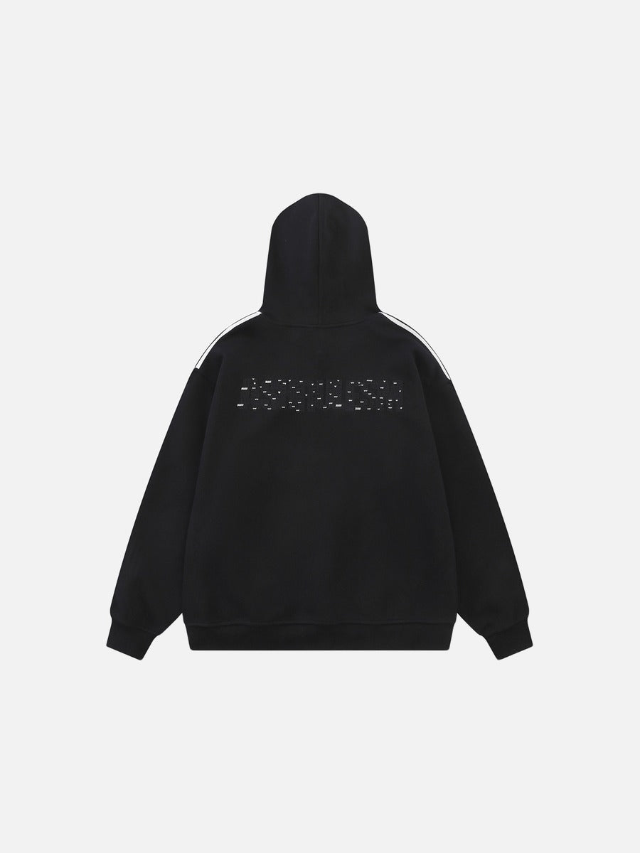 Abstract Graphic Oversized Hoodie Sweatshirt