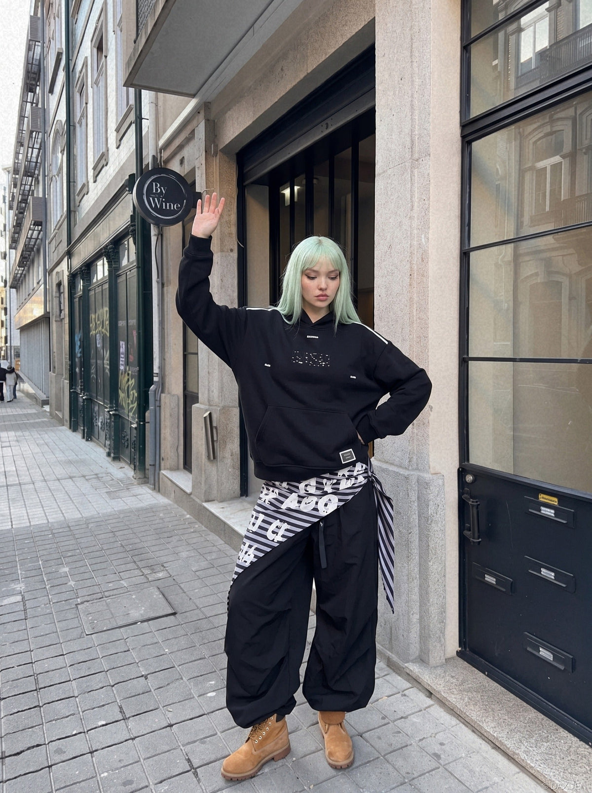 Abstract Graphic Oversized Hoodie Sweatshirt