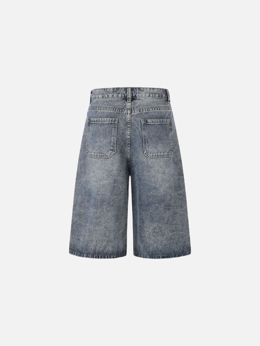 Away Day Stitch-Detail Denim Shorts