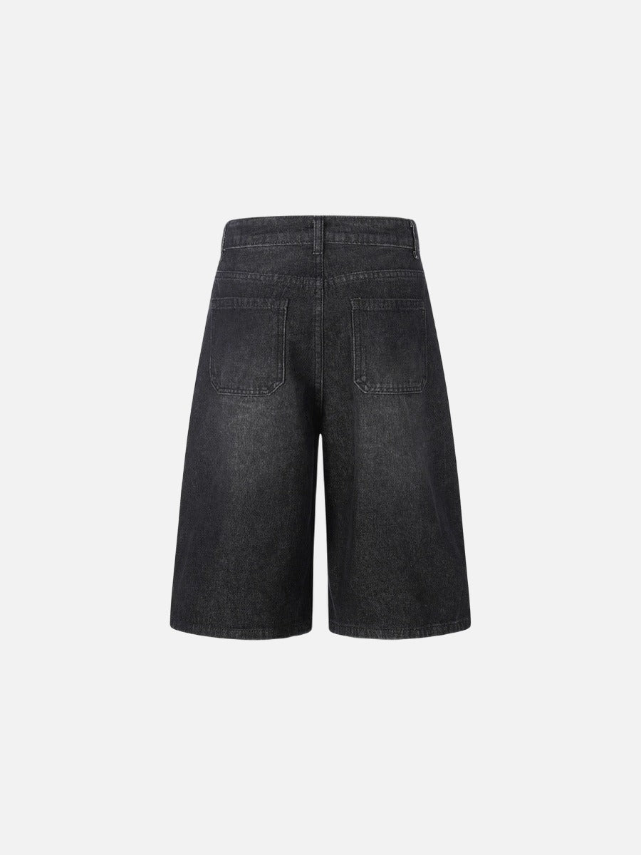 Away Day Stitch-Detail Denim Shorts