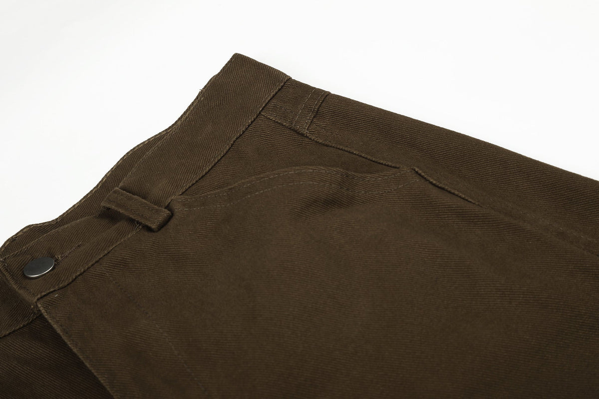 DAXUEN dark brown and black animal print flap cargo pants