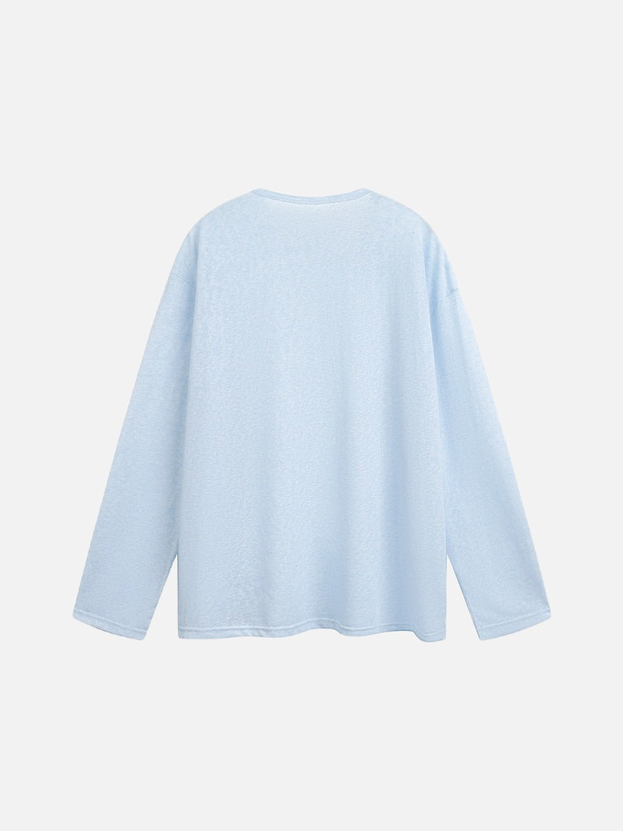 Sandy Beige Knit Top with Button Detail