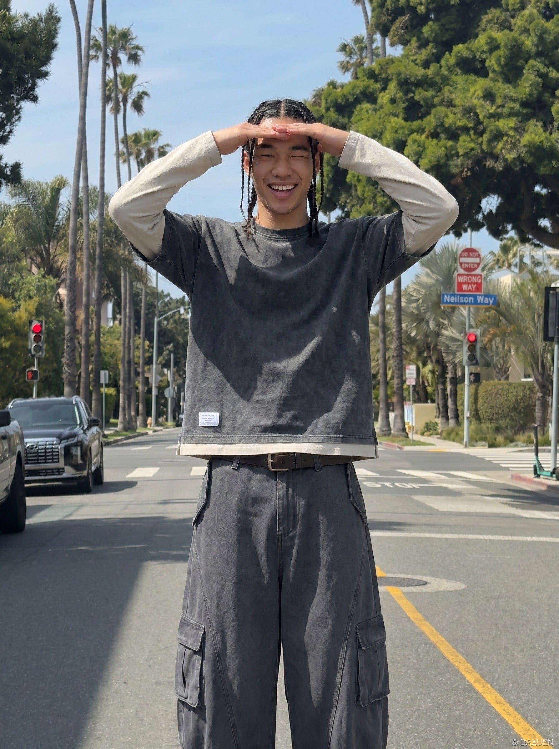 Wide-Leg Balloon Cargo Pants