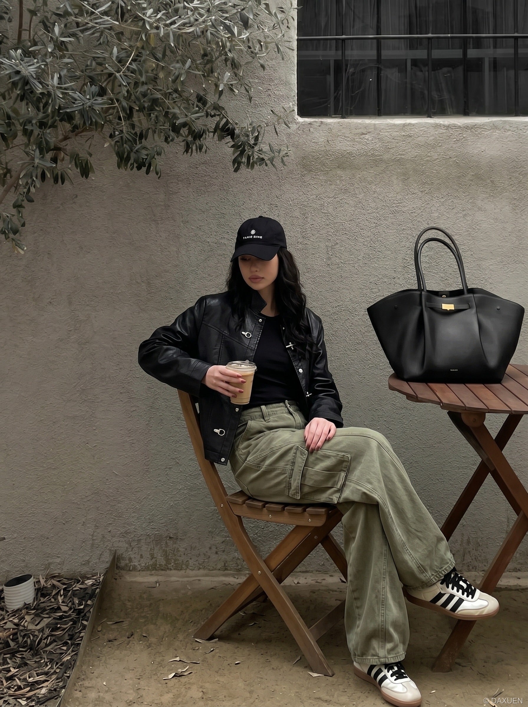 Wide-Leg Balloon Cargo Pants