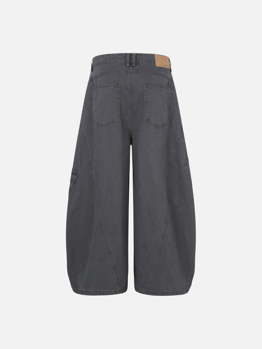 Wide-Leg Balloon Cargo Pants
