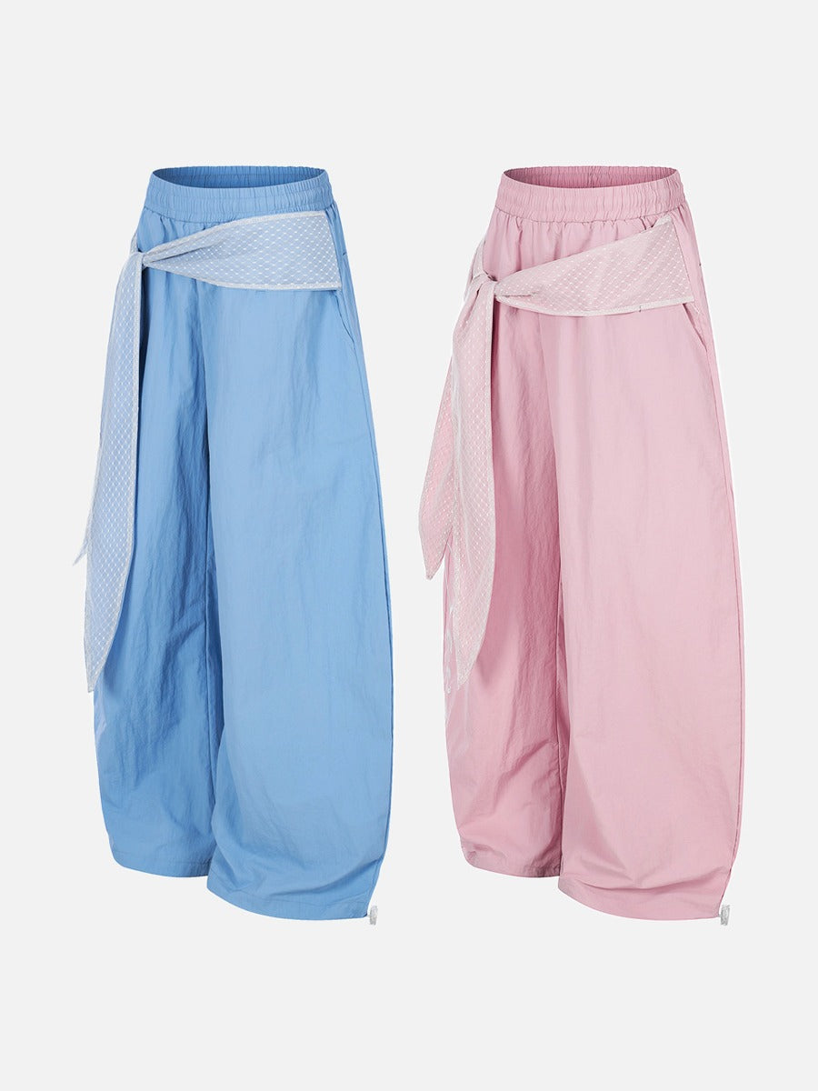 Balloon-Leg Sash Pants