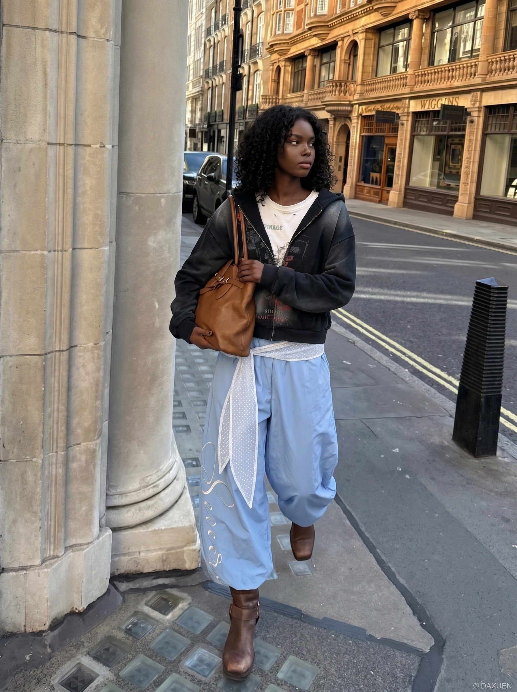 Balloon-Leg Sash Pants